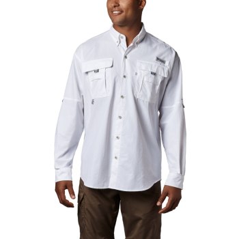 Columbia PFG Bahama II Long Sleeve Big, Camisa Blancos Para Hombre | 074368-LID